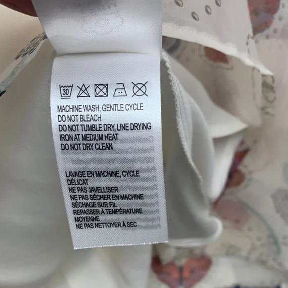 Farm Rio size medium dress semi sheer hearts puff sleeve pineapple mini party - Picture 10 of 12